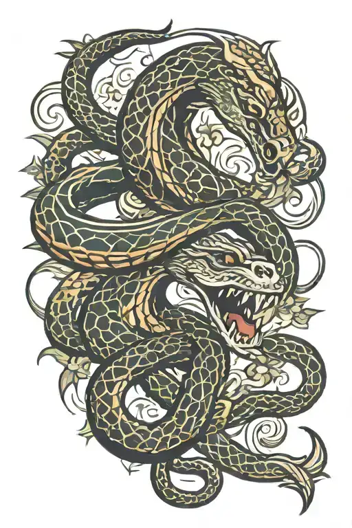 Snake And Dog Fighting