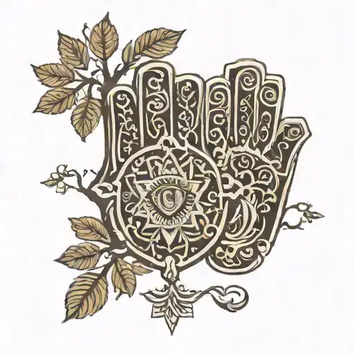 Hamsa And Tree Of Life