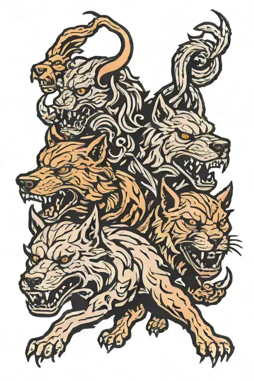 Cerberus And Hades Mythology Symbols
