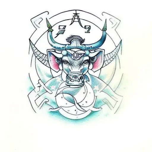 Aquarius Zodiac Symbol And Taurus Zodiac Symbol