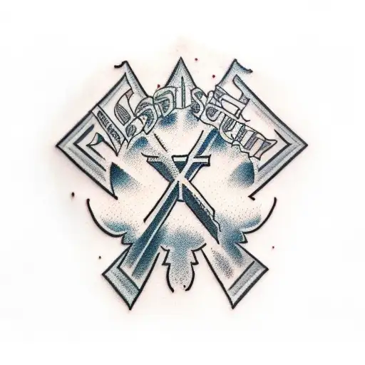 Christian Cross With Words Back Row Revival