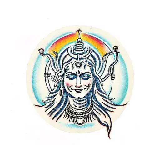 Shiva Standing On Globe