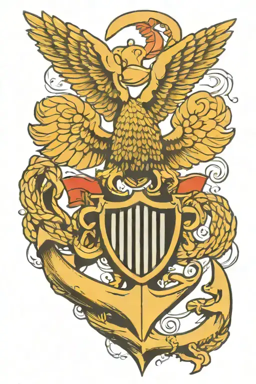 Eagle Anchor And Us Navy