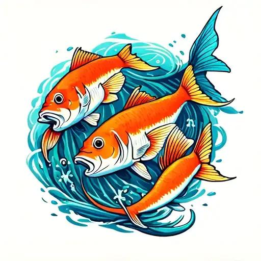 Three Fish Swimming