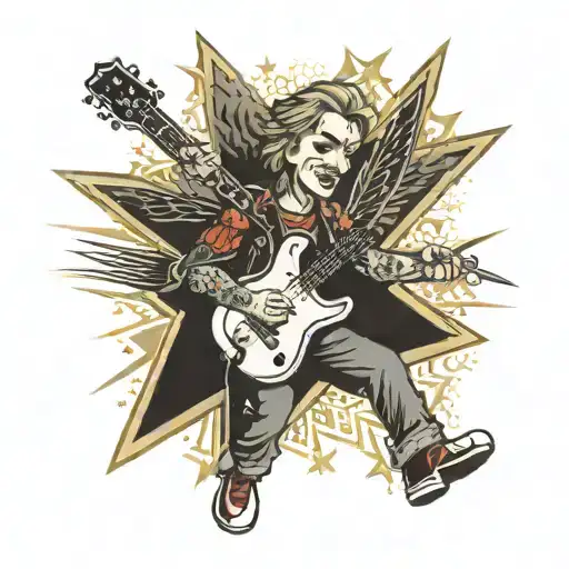 Rockstar Playing Guitar