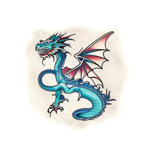 Dragon Sleeve Outline