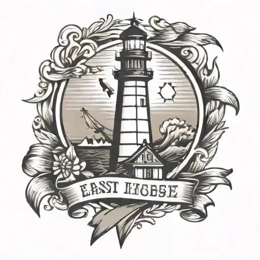 Lighthouse With Banner