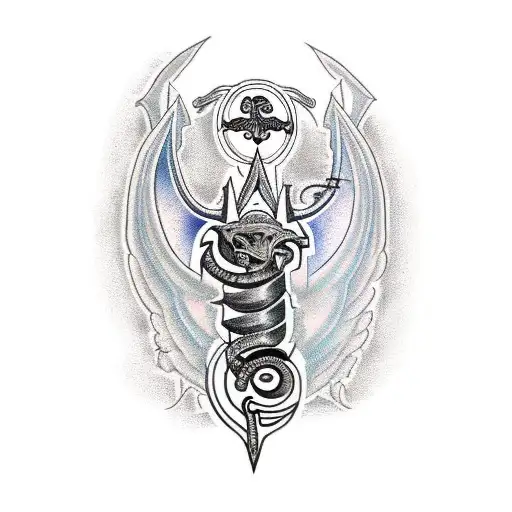 Black Mamba Aroud Rod Of Asclepius