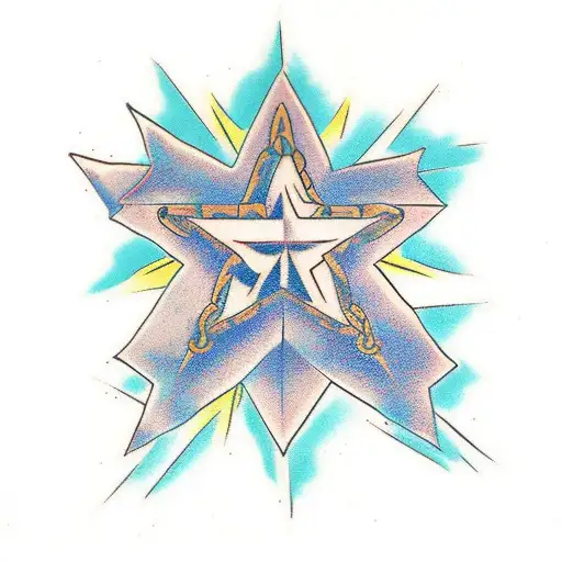 Star In Sky And Dog Paw