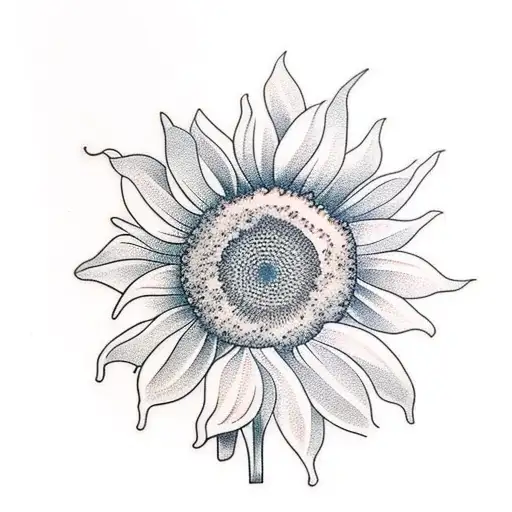Sunflower Flower Thigh Tatoo Coverup