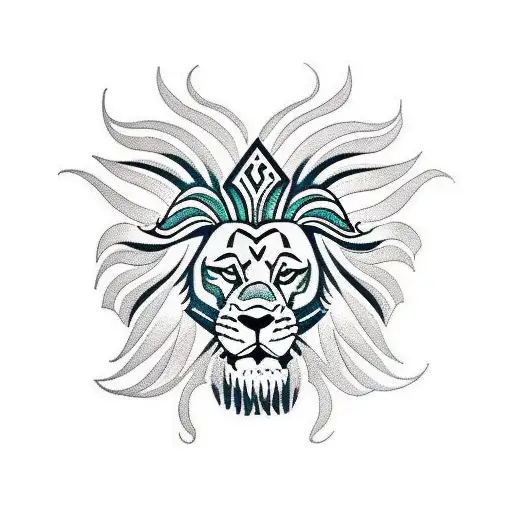 Polynesian-inspired Lion