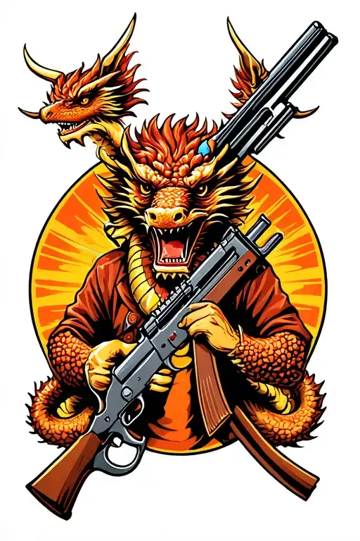 Holy Dragon Holding 2 Ak47