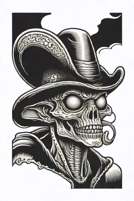 Alien Wearing A Cowboy Hat