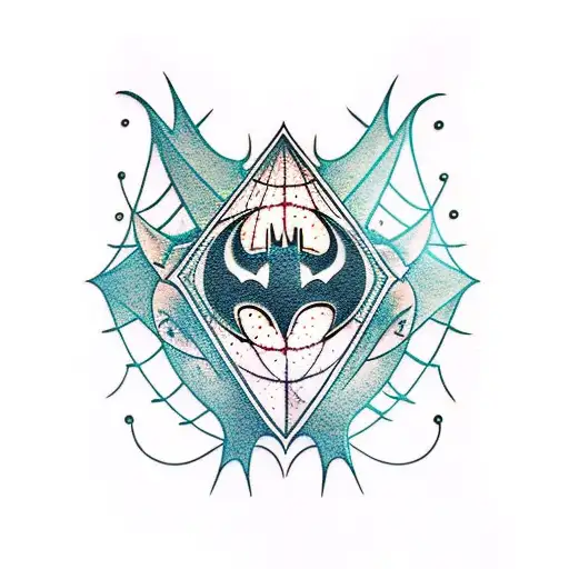 Batman Sign With Spiders And Webs Dark