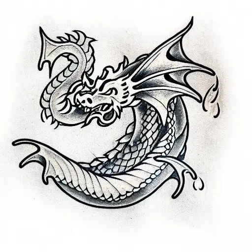 A Whole Dragon Covering A Forearm