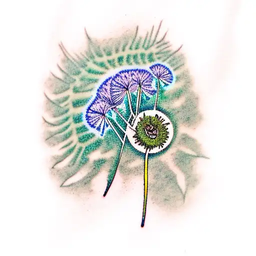 Fern With Dandelion