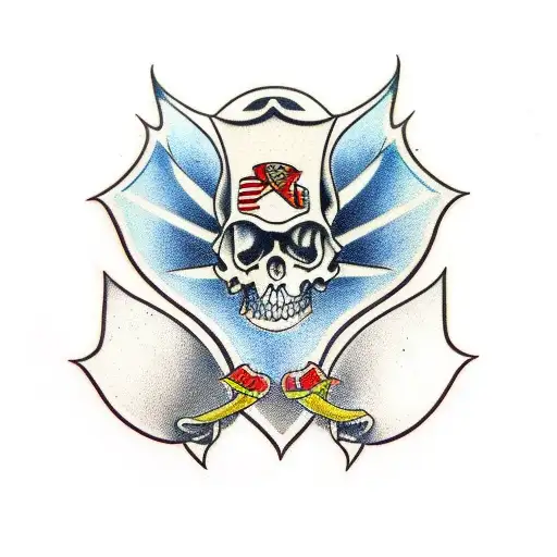 Old School Tattoo Design Of Crossed Football Boots