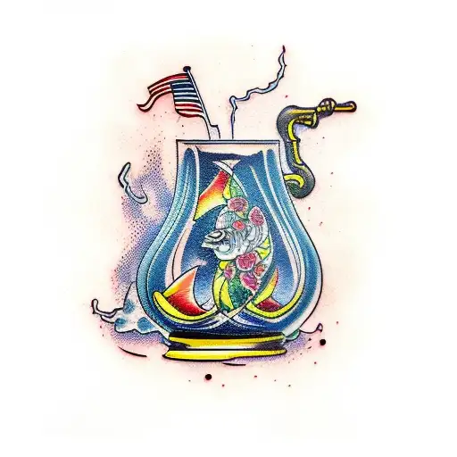 Vase Pouring Out Water