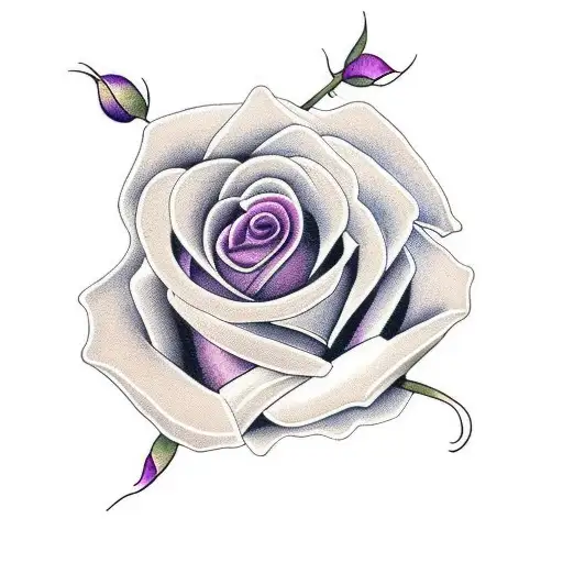 Purple Rose With In Memory Of Margaret Vowell And Randy Vowell