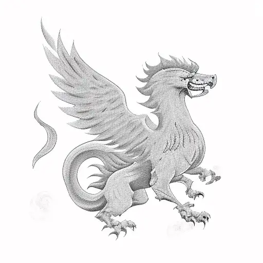 A Griffin With The Word Logan In The Body