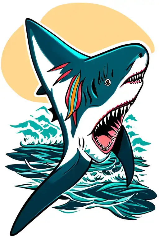 Shark With Tribal Pattern
