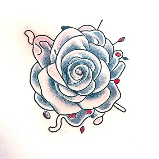 Wheel With Roses And Snake