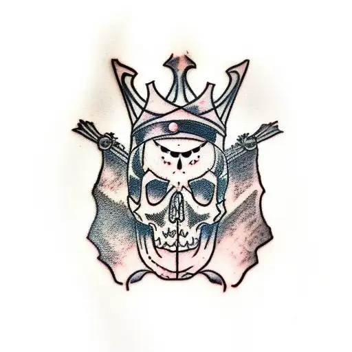 Gothic Vampire Queen With A Skull Crown