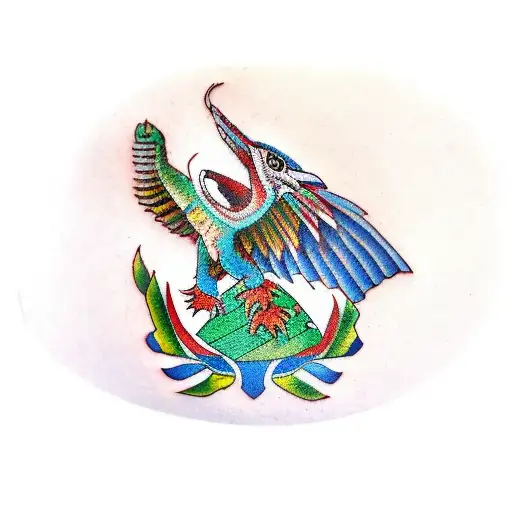 Quetzal Bird Holding Guatemala Flag
