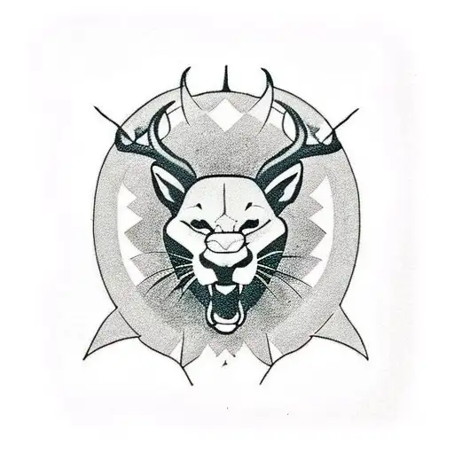 Black Panther Eating Deer