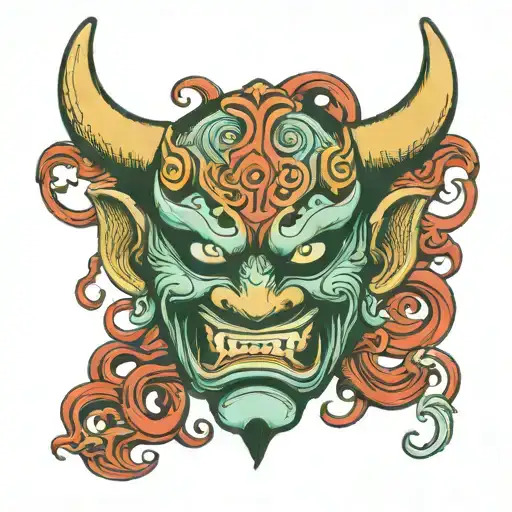 Color Infused Anuban Oni Mask