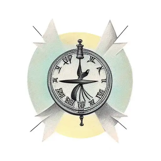 Roman Numerals With Olive Tree And Dove