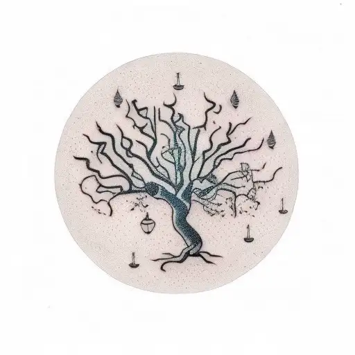 Gnarly Leafless Fig Tree