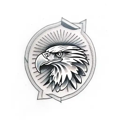 Eagle Head Black And White