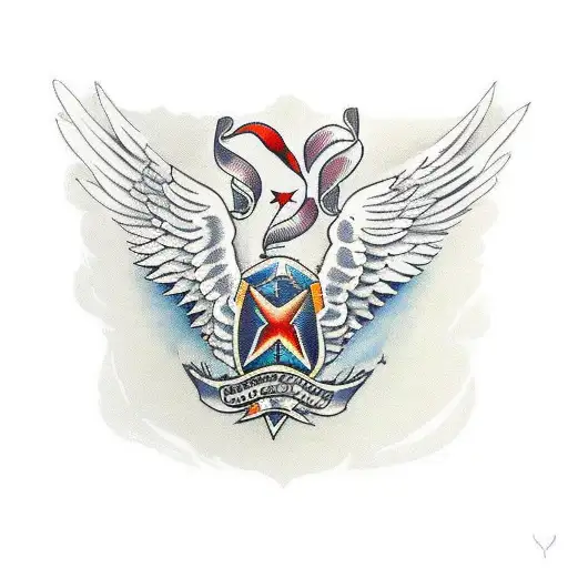 Eagle With Full Wings Open