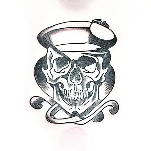 Skull Top Hat Cigar Money Dice