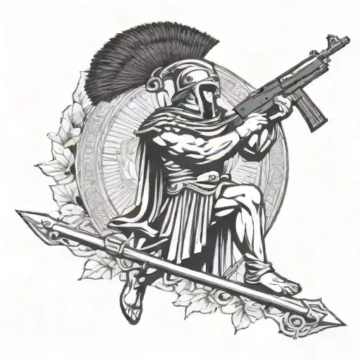 Greek Spartan With Ak74