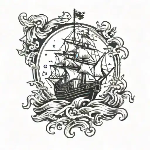 A Pirate Ship Sinking