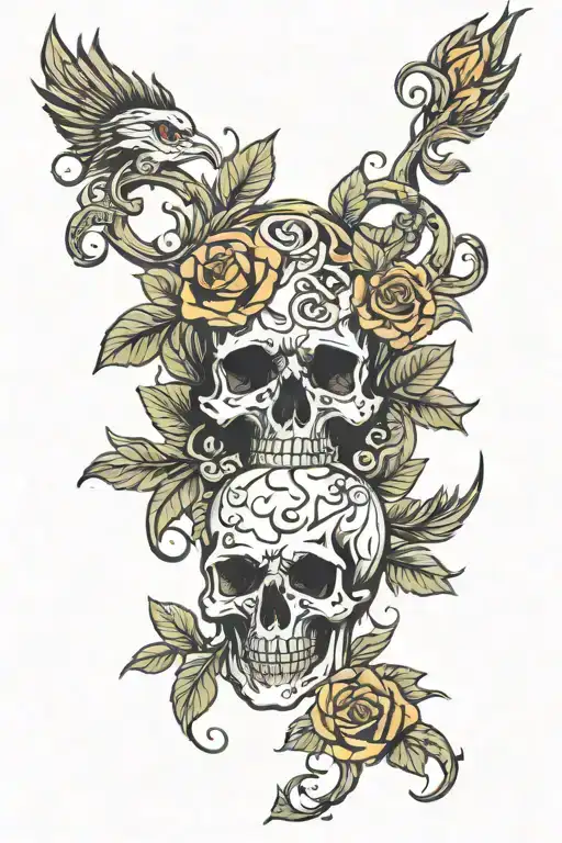 Phoenix Skull Roses Medusa