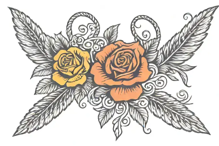 Roman Numerals With Flower Intertwined