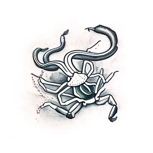 Scorpion With Small Flower