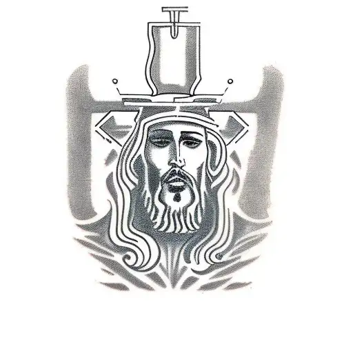 Jesus Christ On A Horse With A Sickle In His Hand