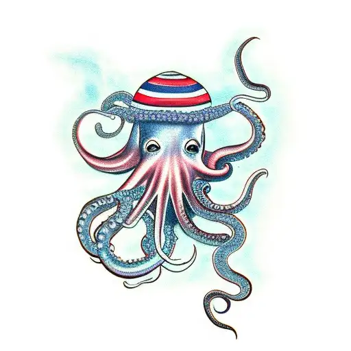 Octopus Swallowing A Ship