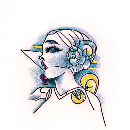 Dancing Girl With Dna Shaped Dress