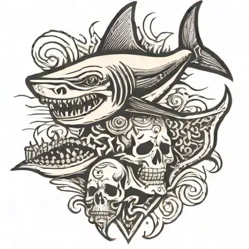 Shark & Skull