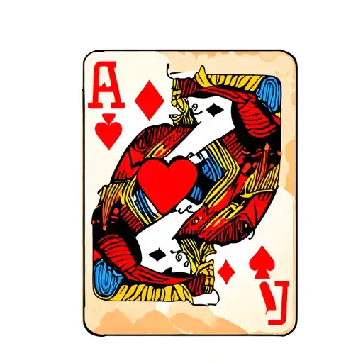Ace Of Hearts Card Torn In Half