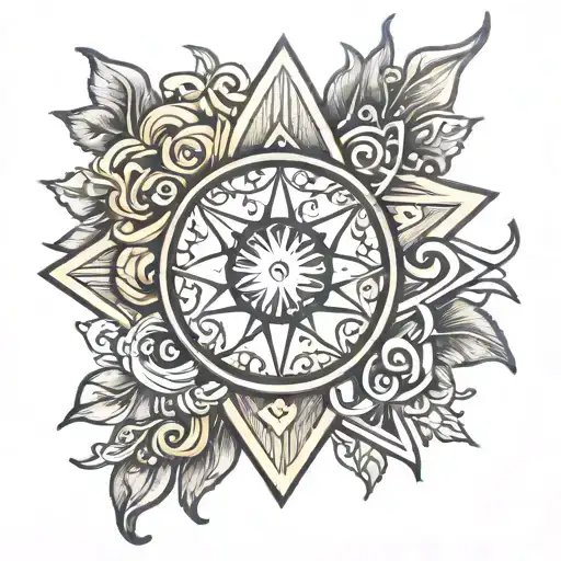 Tangled Sun Tattoo From Rapunzel Themed