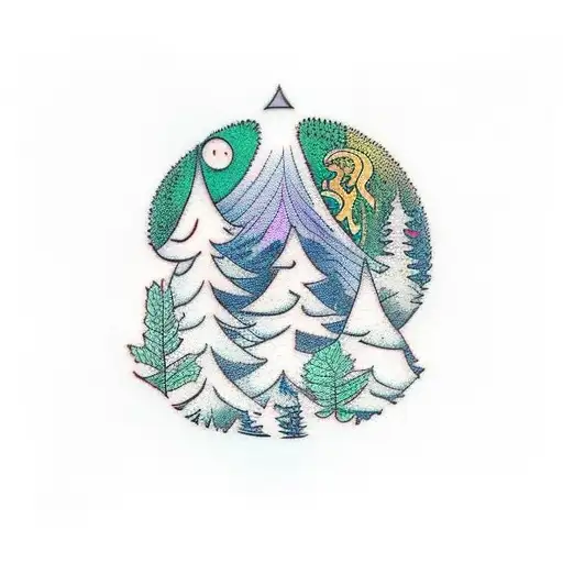 A Mystical Forest With Hidden Creatures