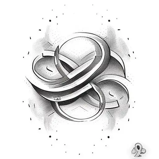 Infinity Symbol With Words I Fucking Love Him And The Initial T