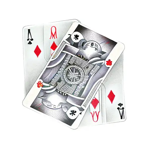 A Deck Of Playing Cards With Mechanical Gears As The Card Suits
