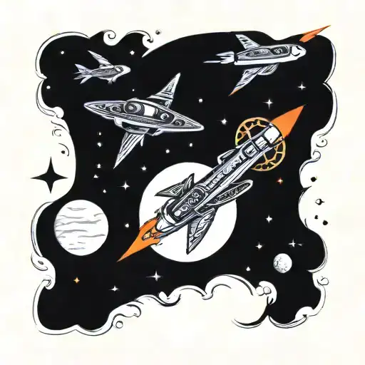 Space Jets Flying Towards The Sun